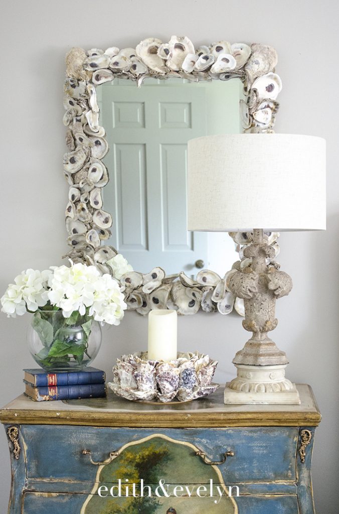 Summer Decorating with Coral and Shells | Edith & Evelyn | www.edithandevelynvintage.com