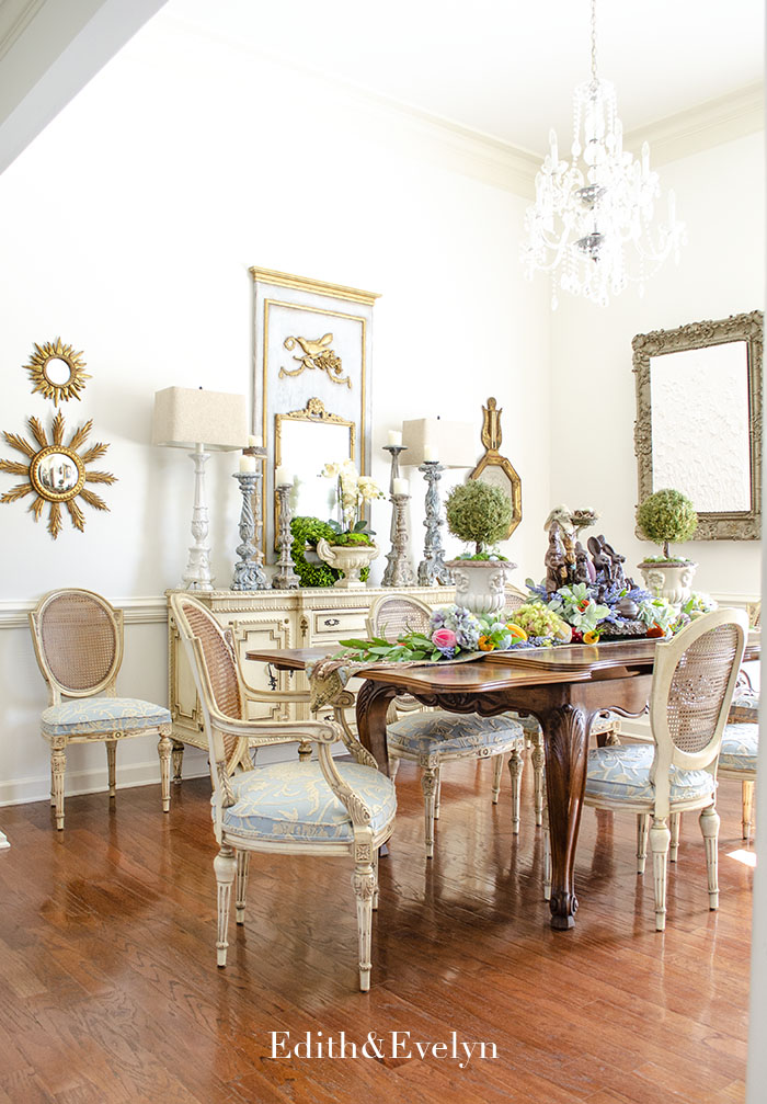 Easter Dining Room | Edith & Evelyn | www.edithandevelynvintage.com